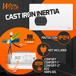 Avis Warm Tech Radiateur inertie fonte 1500 W - IP24 - NF - Fil pilote 6 ordres.