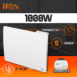 Warm Tech Radiateur inertie fonte 1000 W - IP24 - NF - Fil pilote 6 ordres.