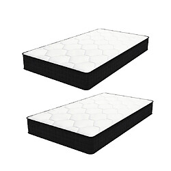 Sinlikon Lot de 2 - Matelas 80x200cm - Épaisseur 15 cm - Matelas Mousse - Matelas 1 place pour Adulte Enfant (Deux Matelas dans un colis)