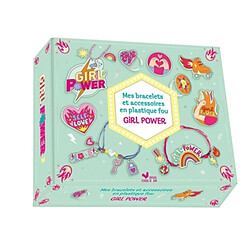 Mes bracelets et accessoires Girl power en plastique fou : coffret avec accessoires