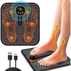Appareil Massage Pied,EMS Massage Electrique des Pieds, Massage pieds et jambes, Tapis de Massage Pieds 8 Modes et 19 Vitesses