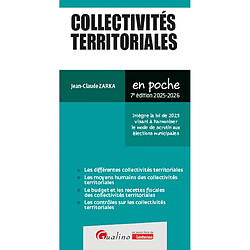 Collectivités territoriales : 2025-2026