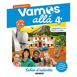 Vamos alla 4e, espagnol LV2 A1-A1+, cycle 4, 2e année : cahier d'activités : nouveau programme