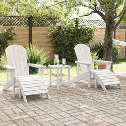 Acheter vidaXL Chaise de jardin 3 pcs Blanc Polyéthylène