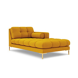 Cosmopolitan Design Méridienne droite "Bali" en tissu structurel jaune