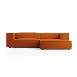 Cosmopolitan Design Canapé d'angle droit "Arendal" 3 places en velours terracotta