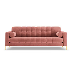 Cosmopolitan Design Canapé "Bali" 3 places en velours rose
