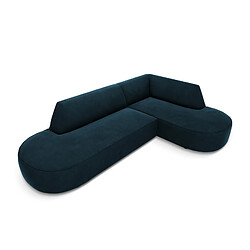 CXL by Christian Lacroix Canapé d'angle droit "Charles" 4 places en velours pétrole profond