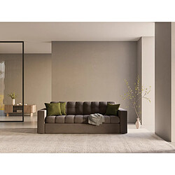 CXL by Christian Lacroix Canapé convertible avec coffre de rangement "Yohan" 3 places en velours chocolat