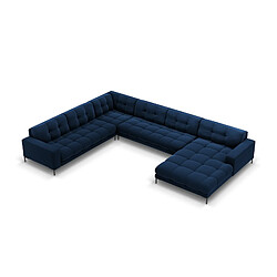 Cosmopolitan design canapé d'angle panoramique Bali gauche - Bleu roi