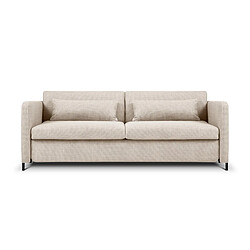 CXL by Christian Lacroix Canapé convertible "Yanis" 3 places en tissu structurel beige