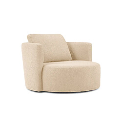 CXL by Christian Lacroix Fauteuil pivotant "Adam" en bouclé beige