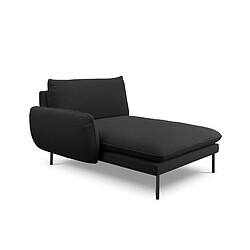 Cosmopolitan design Méridienne Vienna gauche - Noir bouclé