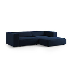 Cosmopolitan Design Canapé d'angle droit "Arendal" 3 places en velours bleu roi