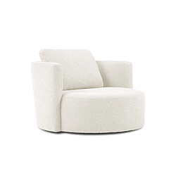 CXL by Christian Lacroix Fauteuil xl pivotant "Adam" en bouclé blanc
