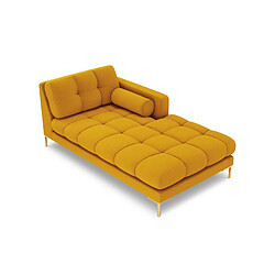 Cosmopolitan Design Méridienne droite "Bali" en tissu structurel jaune