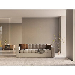 CXL by Christian Lacroix Canapé convertible avec coffre de rangement "Yohan" 3 places en velours beige foncé