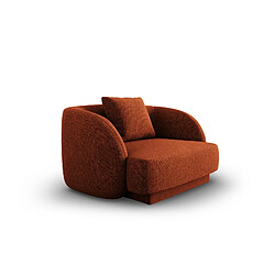 Cosmopolitan Design Fauteuil "Tulum" en chenille terracotta
