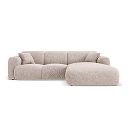 Cosmopolitan Design Canapé d'angle droit "Nolio" 4 places en chenille beige