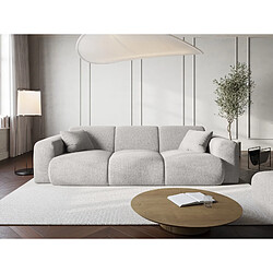 Cosmopolitan Design Canapé "Nolio" 3 places en chenille gris clair