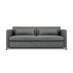 CXL by Christian Lacroix Canapé convertible "Yanis" 3 places en tissu structurel gris