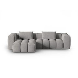 CXL by Christian Lacroix Canapé d'angle gauche modulable "Lorella" 3 places en tissu structurel beige foncé