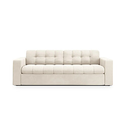 CXL by Christian Lacroix Canapé convertible avec coffre de rangement "Yohan" 3 places en velours beige clair
