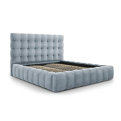 Avis Cosmopolitan Design Lit coffre avec tête de lit "Bali" 140x200cm en velours bleu clair