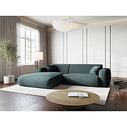 Cosmopolitan Design Canapé d'angle gauche "Nolio" 4 places en chenille pétrole
