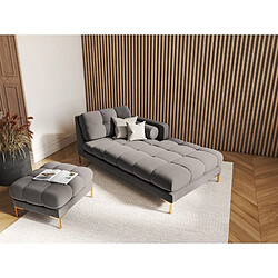 Cosmopolitan design Méridienne droite Bali - Gris clair