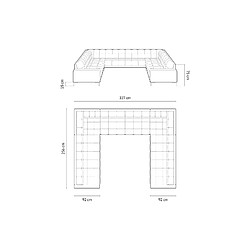 Avis Cosmopolitan design Canapé panoramique Bali - Gris clair