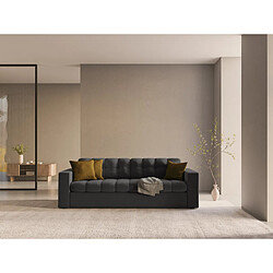 CXL by Christian Lacroix Canapé convertible avec coffre de rangement "Yohan" 3 places en tissu structurel gris foncé