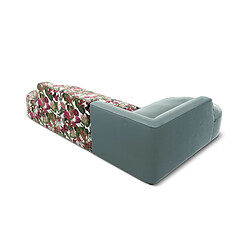 Acheter CXL by Christian Lacroix Canapé d'angle gauche "Charles" 4 places en velours motif de rose de jardin,menthe
