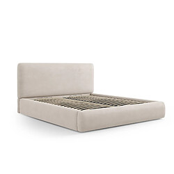 Acheter Cosmopolitan Design Lit coffre avec tête de lit "Colonel" 140x200cm en chenille beige