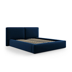 Avis Cosmopolitan Design Lit coffre avec tête de lit double "Arendal" 180x200cm en velours bleu roi