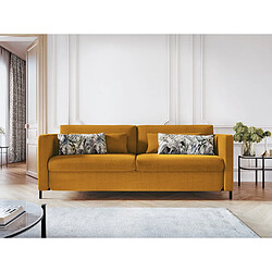 CXL by Christian Lacroix Canapé convertible "Yanis" 2 places en tissu structurel or