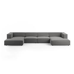 Cosmopolitan design Canapé panoramique Arendal - Gris velours