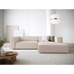 Cosmopolitan Design Canapé d'angle droit "Arendal" 3 places en chenille beige