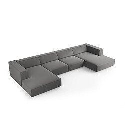 Cosmopolitan design Canapé panoramique Arendal - Gris velours