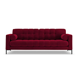 Cosmopolitan Design Canapé "Bali" 3 places en velours rouge