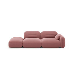 Cosmopolitan design canapé droit 3 places - Pêche Canapé droit - velours - style moderne - têtière fixe - coussins fournis - ressorts Nosag