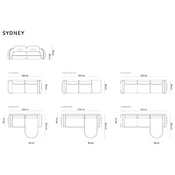 Acheter Cosmopolitan design Canapé Sydney 3 places - Bleu roi
