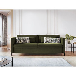 CXL by Christian Lacroix Canapé convertible "Yanis" 2 places en tissu structurel vert