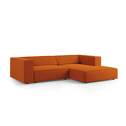Cosmopolitan Design Canapé d'angle droit "Arendal" 3 places en velours terracotta