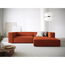 Cosmopolitan Design Canapé d'angle droit "Arendal" 3 places en chenille terracotta