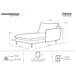 Acheter Cosmopolitan design Méridienne Vienna droite - Beige