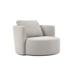 CXL by Christian Lacroix Fauteuil xl pivotant "Adam" en bouclé gris clair