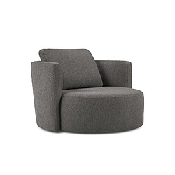 CXL by Christian Lacroix Fauteuil pivotant "Adam" en bouclé gris foncé