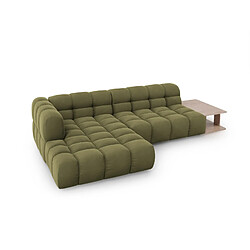 Acheter Cosmopolitan Design Canapé d'angle gauche modulable "Sky" 4 places en velours vert clair
