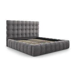 Avis Cosmopolitan Design Lit coffre avec tête de lit "Bali" 160x200cm en velours gris